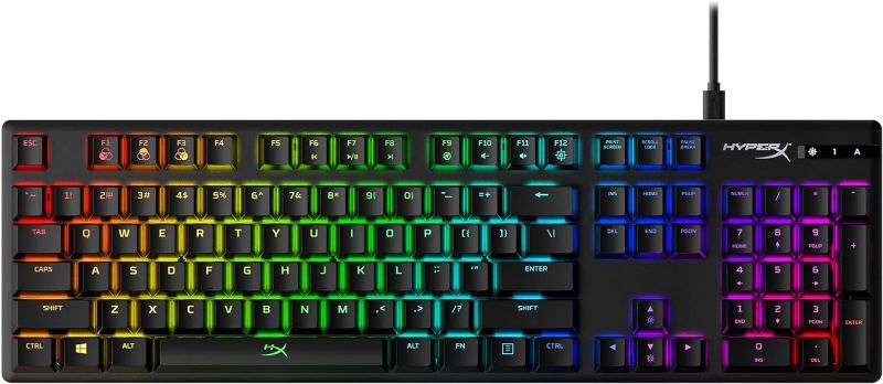 Photo 1 of HyperX Alloy Origins - Mechanical Gaming Keyboard, Software-Controlled Light & Macro Customization, Compact Form Factor, RGB LED Backlit - Linear HyperX Red Switch & Pulsefire Haste