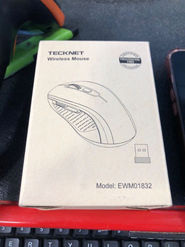 Photo 2 of TeckNet Wireless Silent Mouse 2.4 GHz Quiet Wireless Mouse with 30 Months Battery Life, Side Control, No Click Noise, 5 Adjustable DPI Levels, Up to 3000 DPI, 6 Buttons, USB Nano Reveiver