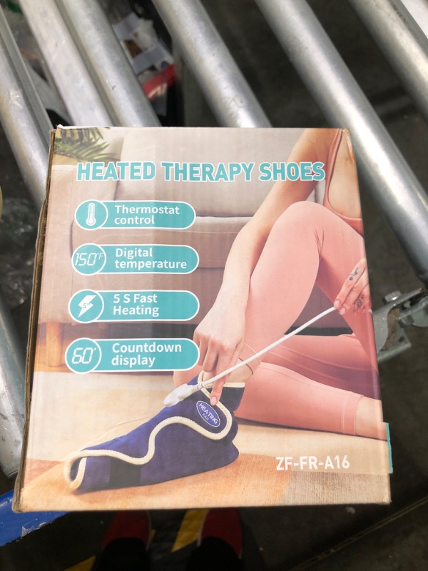 Photo 2 of 1 Pack Electric Heated Foot Ankle Warmer - Feet Heating Pad Deep-penetrating Heat for Achilles Tendinitis & Plantar Fasciitis - Auto Shut Off & 86-158? Foot Brace Women Men For Foot