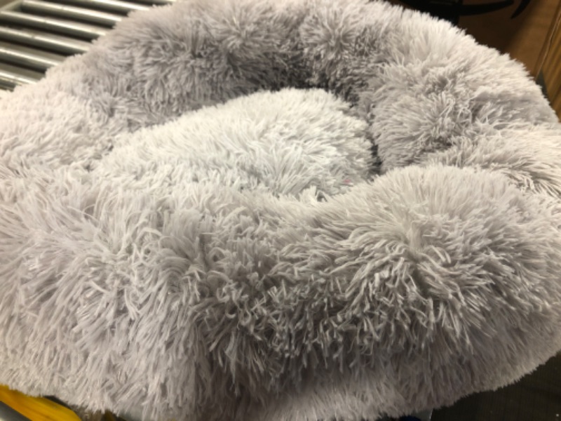 Photo 3 of  Orthopedic Dog Bed Comfortable Donut Cuddler Round Dog Bed Ultra Soft Washable Dog and Cat Cushion Bed (20''/23''/30'') (30'', Grey) M(30’’x 30’’) Grey