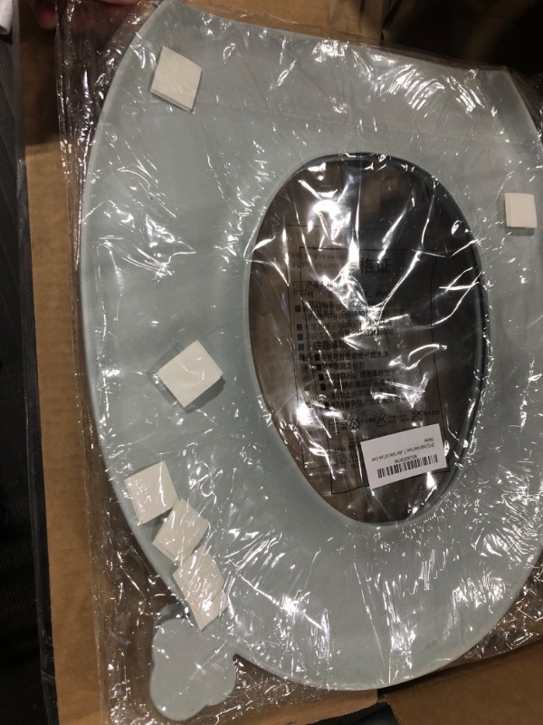 Photo 1 of 2PCS Toilet Seat Cover, Toilet Seat Warmer, Elongated Toilet Seat Cover, Padded Toilet Seat Cushion, Washable or Portable Toilet Lid Tank Cover Gray