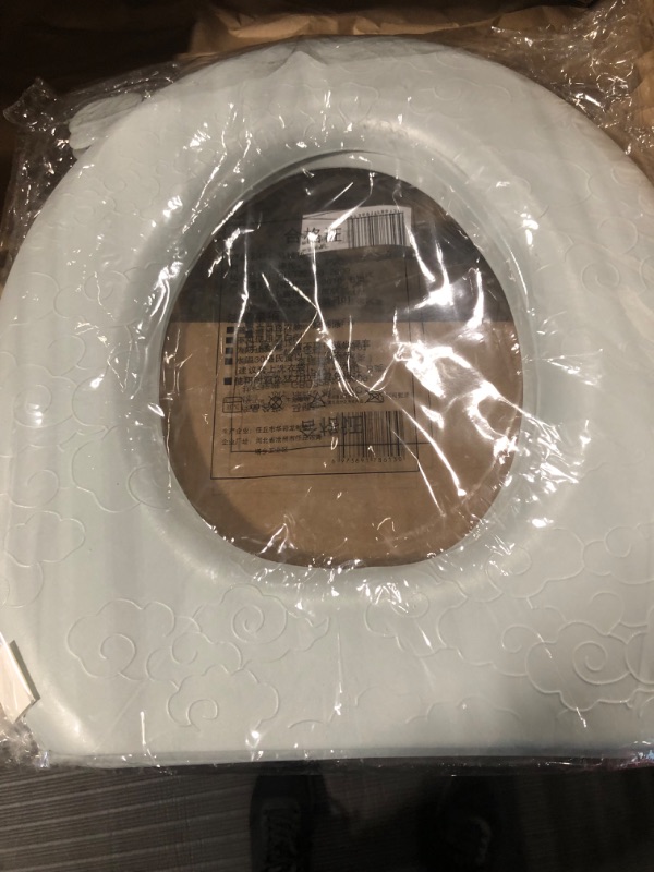 Photo 1 of 2PCS Toilet Seat Cover, Toilet Seat Warmer, Elongated Toilet Seat Cover, Padded Toilet Seat Cushion, Washable or Portable Toilet Lid Tank Cover Gray