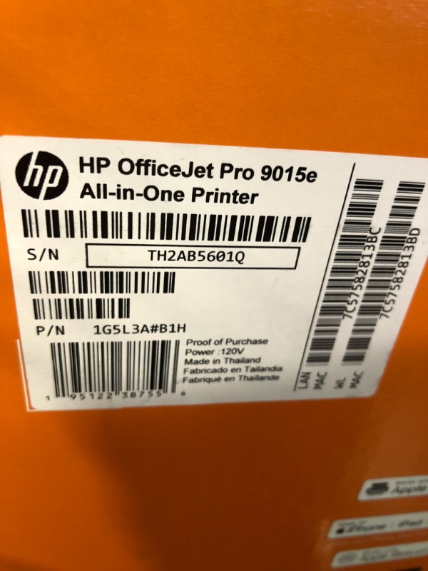Photo 1 of HP OfficeJet Pro 9015e Wireless Color All-in-One Printer with bonus 6 months Instant ink with HP+ (1G5L3A),Gray