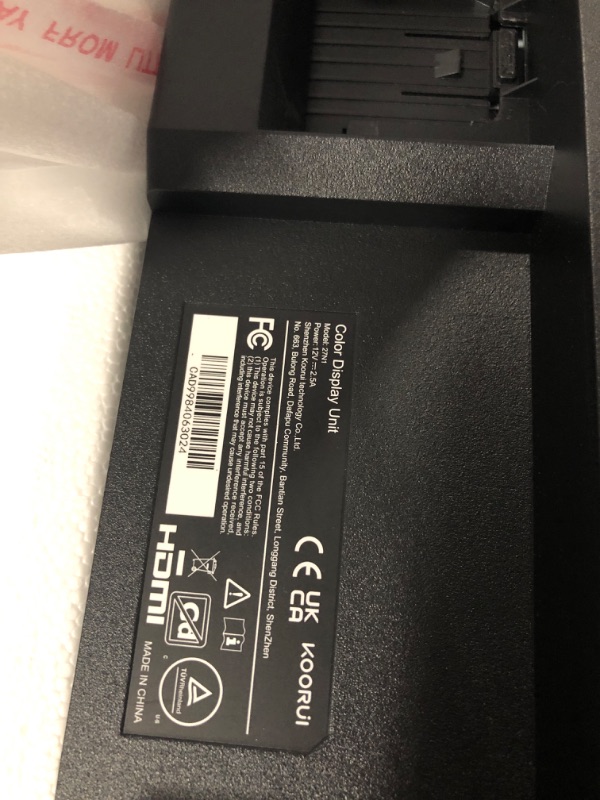 Photo 1 of KOORUI 27 Inch FHD Monitor, Computer Monitors Full HD(1920 x 1080p) IPS Display 75Hz, HDMI, VGA, 5ms Response Time, 75 x 75 mm VESA Mountable, Frameless 27" 75Hz IPS