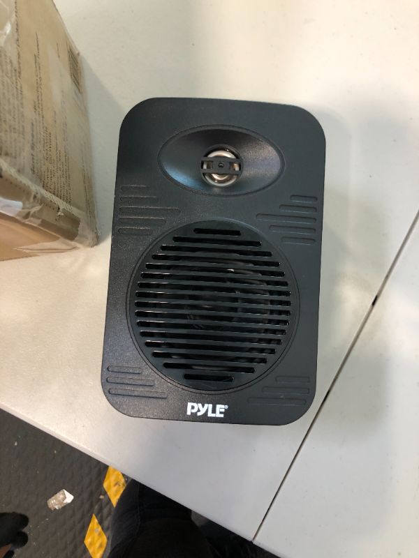 Photo 5 of Pyle Indoor Outdoor Speakers Pair - 300 Watt Dual Waterproof  4” 2-Way Full Range Speaker System w/ 1/2” High Compliance Polymer Tweeter - in-Home, Boat, Marine, Deck, Patio, Poolside (Black)