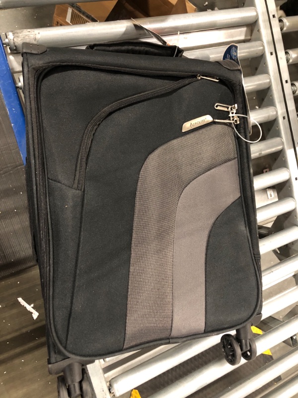 Photo 2 of Aerolite 21” Carry On Ultra Lightweight Spinner Suitcase & Flight Bag Under Seat Shoulder Bag Set (Black)