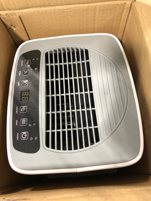 Photo 3 of 30 Pint Dehumidifiers for 2000 Sq. Ft Home Basements with Drain Hose, SEAVON Dehumidifier with Auto and Manual Drainage, 12 Hours Timer, Child Lock, Dry Clothes, Intelligent Humidity Control for Bedroom, Bathroom, Laundry Room, Office