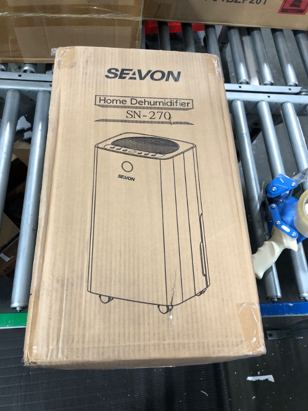 Photo 2 of 30 Pint Dehumidifiers for 2000 Sq. Ft Home Basements with Drain Hose, SEAVON Dehumidifier with Auto and Manual Drainage, 12 Hours Timer, Child Lock, Dry Clothes, Intelligent Humidity Control for Bedroom, Bathroom, Laundry Room, Office