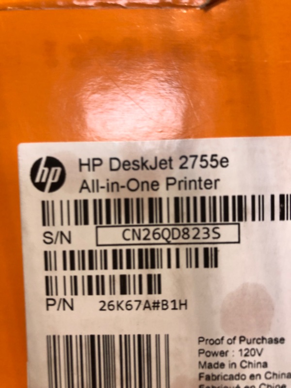 Photo 5 of HP DeskJet 2755e Wireless Color All-in-One Printer 