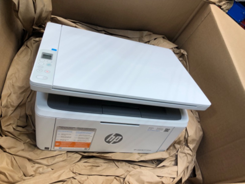 Photo 1 of HP LaserJet MFP M140w Wireless Black and White All-in-One Printer (7MD72F), White New Version: M140w
