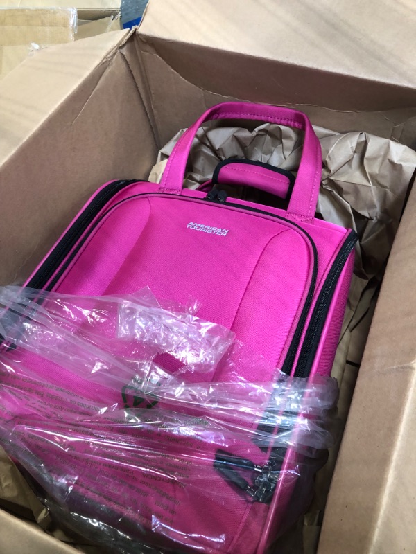 Photo 3 of American Tourister 4 Kix Expandable Softside Luggage with Spinner Wheels, Pink, Underseater