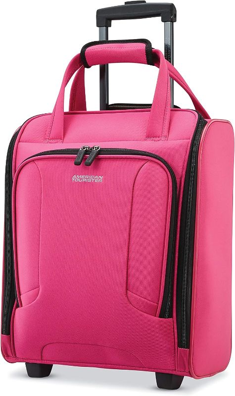 Photo 1 of American Tourister 4 Kix Expandable Softside Luggage with Spinner Wheels, Pink, Underseater