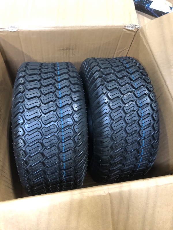 Photo 3 of MaxAuto 2 Pcs 15x6.00-6 Front Lawn Mower Tire for Garden Tractor Riding Mover, 4PR