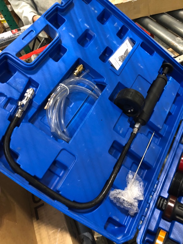 Photo 4 of ATPEAM 34PCS Coolant System Pressure Tester Kit | Radiator Pressure Tester Kit Vacuum Tester Automotive for Radiator Leak Test & Coolant Fill Purge Service for Cars Trucks