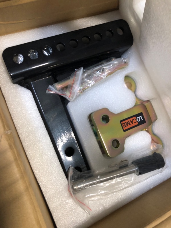 Photo 1 of LOCAME Trailer Hitch, Fits 2-Inch Receiver, 6-Inch Drop/Rise Drop Hitch , 12,000 LBS GTW--Tow Hitch for Heavy Duty Truck with Double Pins, LC0010 6 Inch Drop Hitch