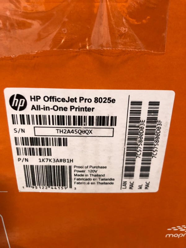 Photo 5 of HP OfficeJet Pro 8025e Wireless Color All-in-One Printer 