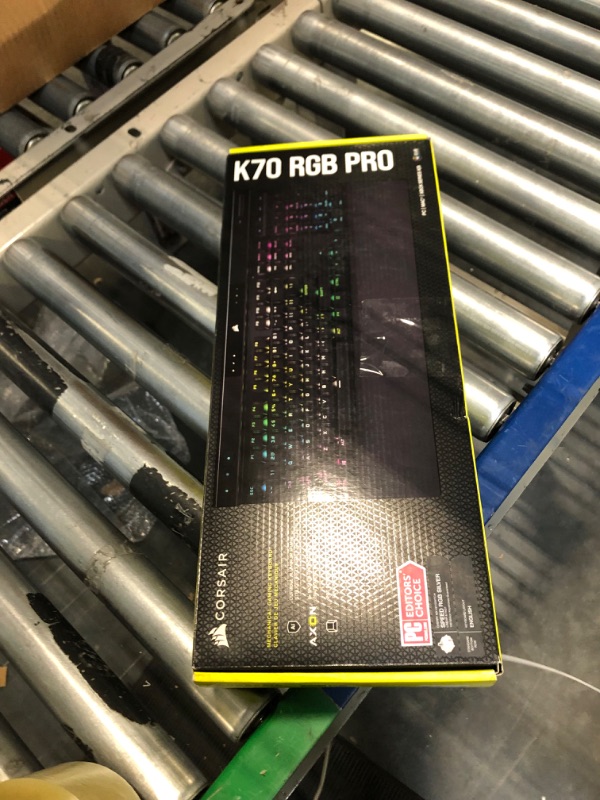 Photo 2 of Corsair K70 RGB PRO Wired Mechanical Gaming Keyboard (CHERRY MX RGB Speed Switches: Linear and Rapid, 8,000Hz Hyper-Polling, PBT DOUBLE-SHOT PRO Keycaps, Soft-Touch Palm Rest) QWERTY, NA - Black Cherry Speed- Fast K70 RGB PRO Black