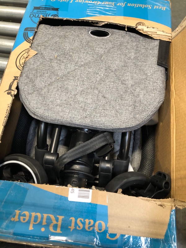 Photo 1 of Dream On Me Lightweight And Compact Coast Rider Stroller With One Hand Easy Fold, Adjustable Handles And Soft Ride Wheels, Grey