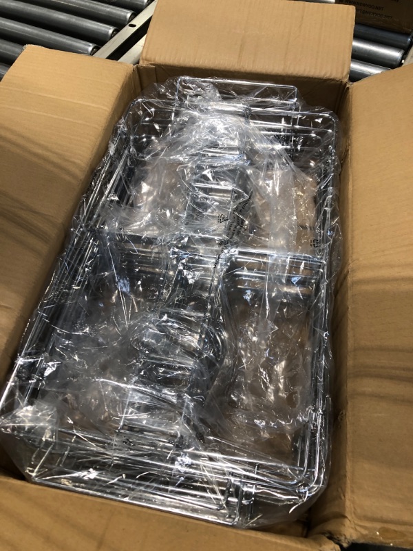 Photo 1 of 10 Pcs Buffet Stand Wire Racks Foldable Chafing Wire Rack for Dish Warmer Buffet Wire Frame Full Size for Dish Serving Trays Birthday Wedding Picnic Bbq Camping Catering Party Decorations