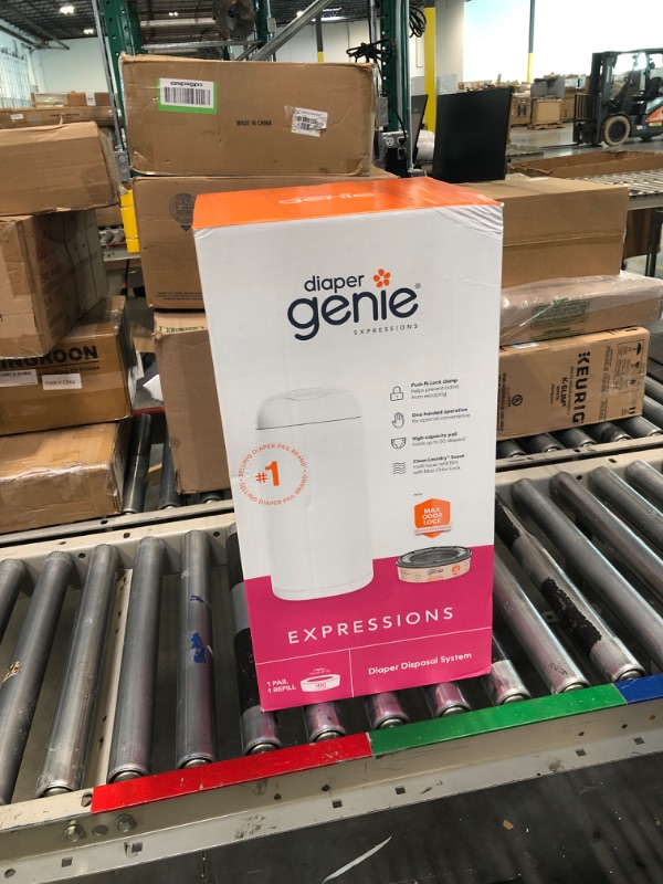 Photo 2 of Diaper Genie Expressions Pail | Odor-Controlling Baby Diaper Disposal System | Includes Diaper Pail and 1 Starter Refill Bag