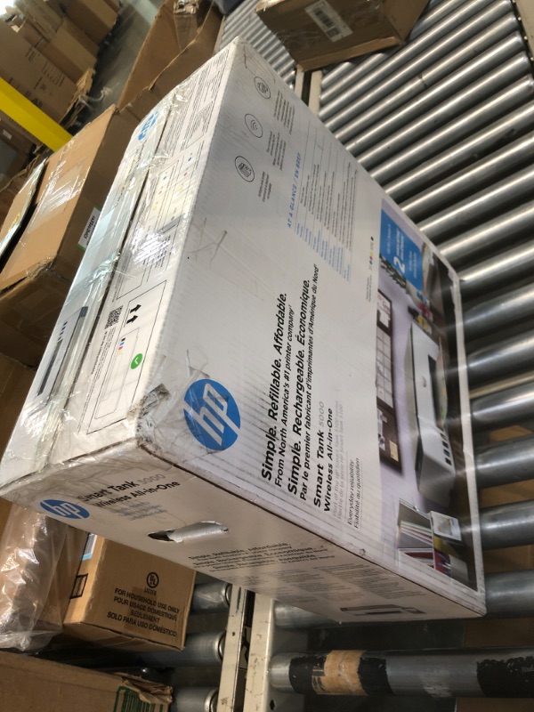 Photo 2 of HP Smart Tank 5000 Wireless All-in-One Ink Tank Printer with up to 2 years of ink included, mobile print, scan, copy, white, 17.11 x 14.23 x 6.19