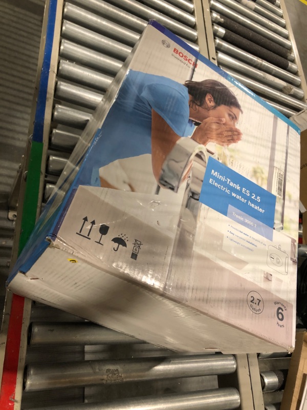 Photo 2 of Bosch Electric Mini-Tank Water Heater Tronic 3000 T 2.5-Gallon (ES2.5) - Eliminate Time for Hot Water - Shelf, Wall or Floor Mounted
