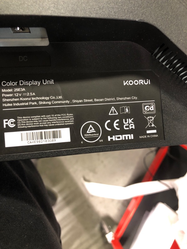 Photo 5 of KOORUI 24.5 inch Gaming Monitor, FHD 1080P 144Hz/170Hz Frameless Computer Monitors, VA, 1ms, sRGB 99%, Adpitive Sync, VESA, Display Port 1.2 & 2 x HDMI 1.4 24.5" 170Hz VA