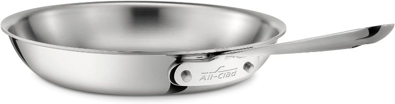 Photo 1 of All-Clad D3 Fry Lid, 10 Inch Pan, Dishwasher Safe Stainless Steel Cookware, Silver, 10-Inch