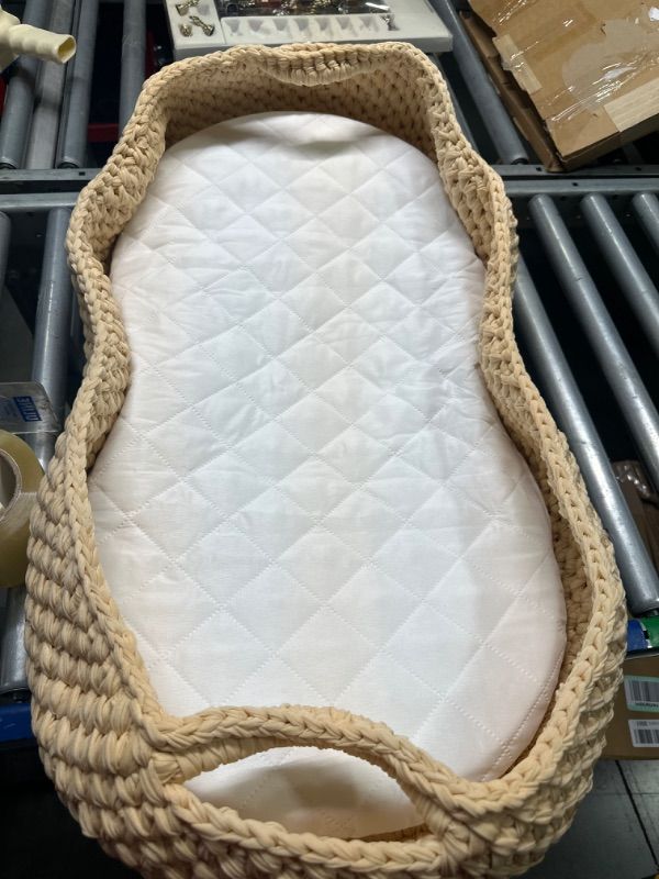 Photo 4 of Baby  Changing Pad For Dresser - Basket For Babies With Diaper Changing Pad - Sturdy Thick Rope Baby Changing Basket - Baby Diaper Changing Station - Baby Nursery Changing Table Topper
