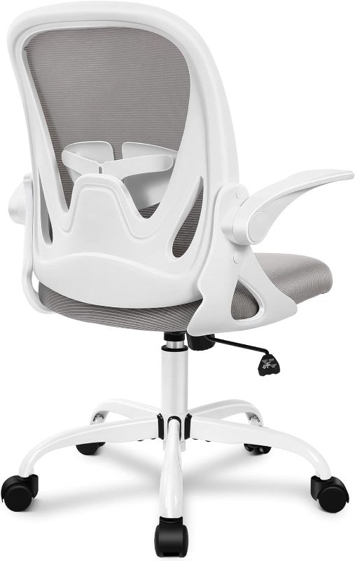 Photo 1 of Primy Office Chair Ergonomic Desk Chair with Adjustable Lumbar Support and Height, Swivel Breathable Desk Mesh Computer Chair with Flip up Armrests for Conference Room?Gray?

