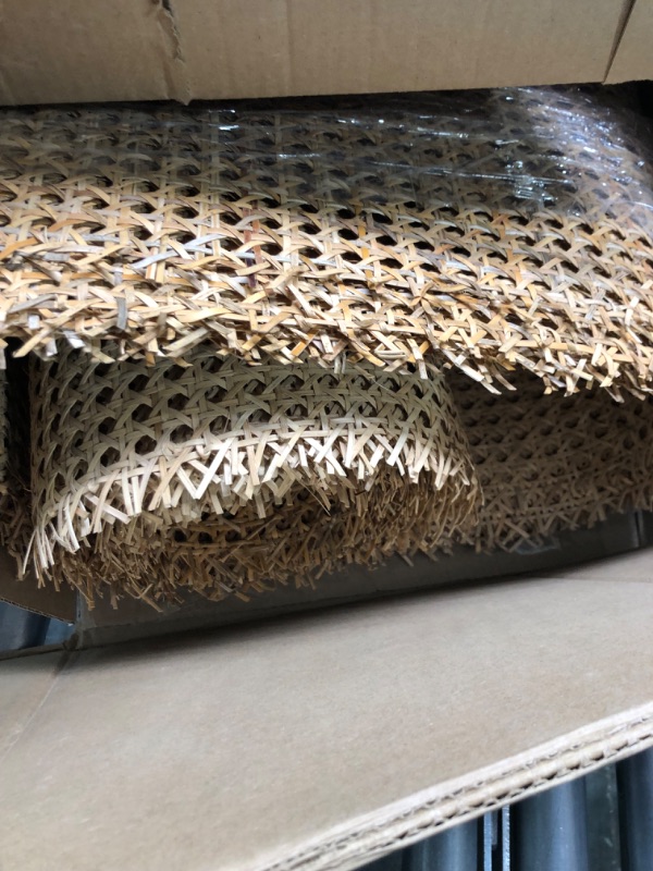 Photo 3 of 16" Width Cane Webbing roll -Rattan Webbing for Caning Projects | Pre - Woven Open Mesh Cane - Cane Webbing Sheet (2 FEET)