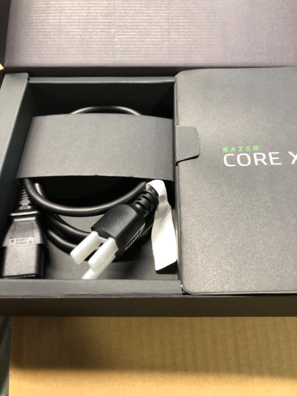 Photo 3 of Razer Core X Aluminum External GPU Enclosure (eGPU): Compatible with Windows & MacOS Thunderbolt 3 Laptops, NVIDIA /AMD PCIe Support, 650W PSU, Mercury White Mercury White Core X eGPU