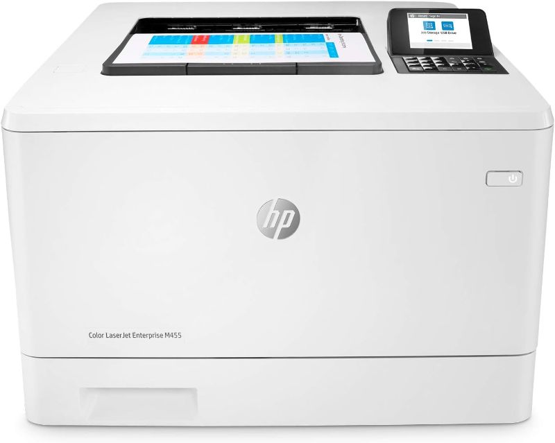Photo 1 of  HP Color LaserJet Enterprise M455dn Duplex Printer (3PZ95A), white