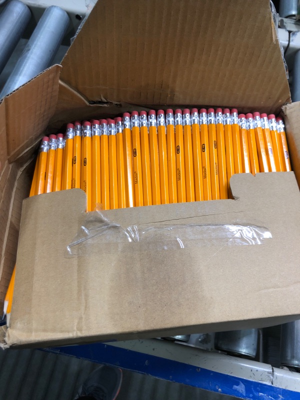 Photo 3 of Madisi Wood-Cased #2 HB Pencils, Yellow, Pre-sharpened, Bulk Pack, 576 pencils in box