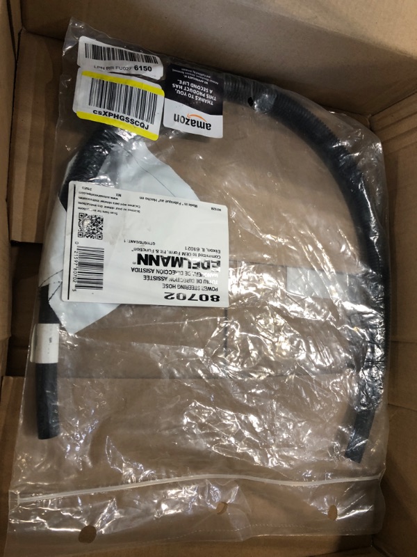Photo 1 of Plews & Edelmann Plews & 80702 Power Steering Return Line Hose with Stone Guard - Bulk: Replacement for - 2011-04 Chry. Prod. Trks, 18-94 GM Pass/Trk, Black