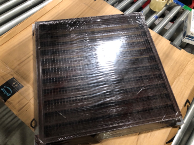 Photo 3 of 24"w X 24"h Aluminum Exterior Vent for Walls & Crawlspace - Rain & Waterproof Air Vent with Screen Mesh - HVAC Grille - Brown [Outer Dimensions 25.5”w x 25.5”h] 24 x 24 Brown