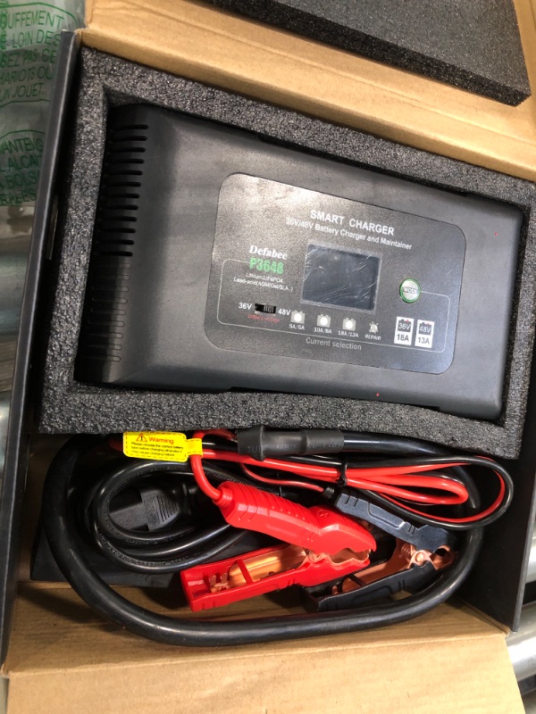 Photo 3 of HTRC 36 Volt Golf cart Charger 18-Amp Smart Charger, Car Battery Charger,Trickle Charger,36V,18-Amp and 48V,13-Amp,Lithium,LiFePO4,Lead-Acid AGM/Gel/SLA.Battery Charger, for EZGO TXT,Car, Boat.