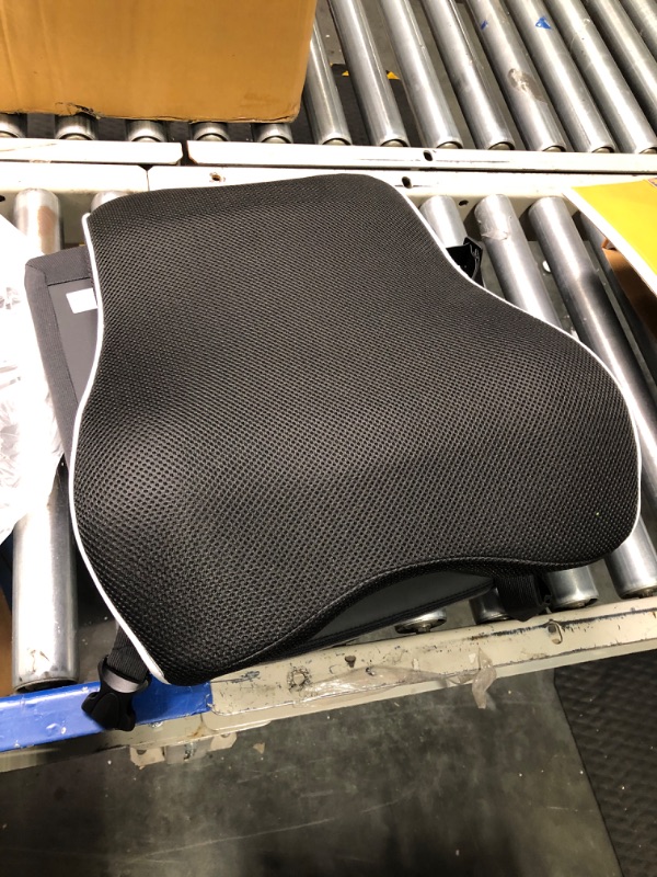 Photo 1 of Amazon Basics Seat Cushion & Lumbar Support, Memory Foam, Black, 2-Pack Seat Cushion & Lumbar Support Memory Foam