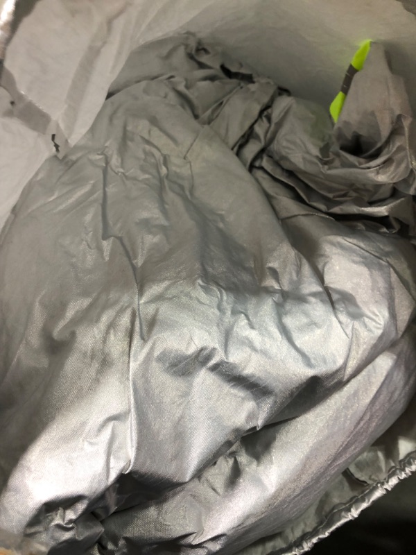 Photo 1 of Amazon Basics Silver Weatherproof Car Cover - 150D Oxford, Sedans up to 200"