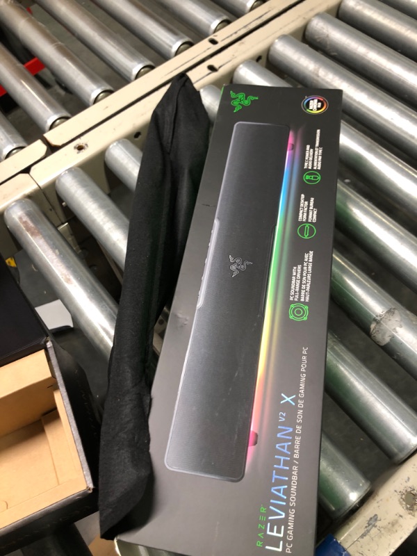 Photo 2 of Razer Leviathan V2 X: PC Soundbar with Full-Range Drivers & Base Station V2 Chroma: Chroma RGB Lighting - Non-Slip Rubber Base - Designed for Gaming Headsets - Classic Black