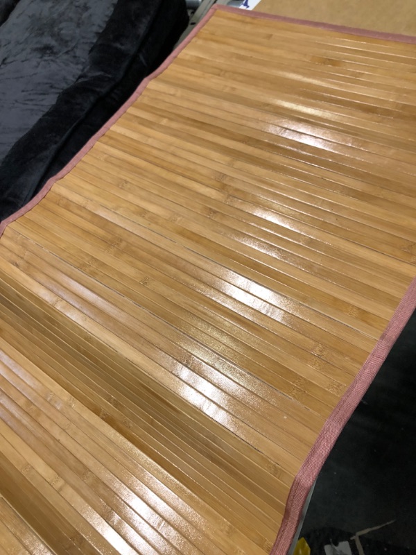 Photo 3 of  Bamboo Floor Mat Non-Skid, Water-Resistant Runner Rug for Bathroom, Kitchen, Entryway, Hallway, Office, Mudroom, Vanity, 17" x 24", Natural Beige,81132 17" x 24" Set of 1