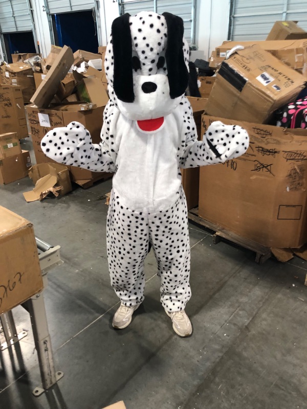 Photo 1 of Forum Novelties Men's Dotty The Dalmatian Plush Mascot Costume, Multi Colored, One Size