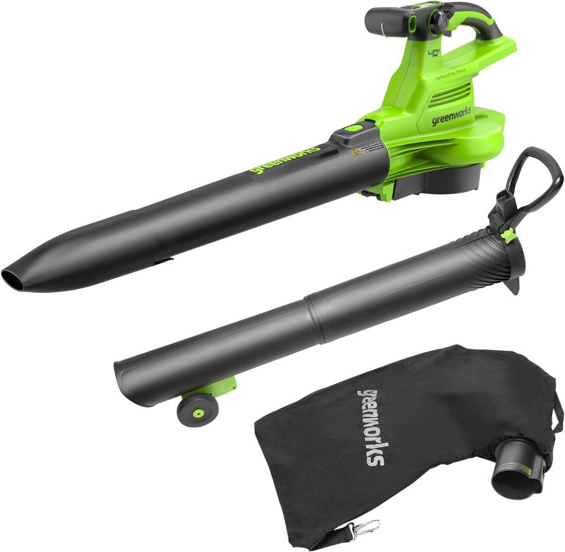 Photo 1 of ***NO BATTERY*** 

Greenworks 40V (185 MPH / 340 CFM / 75+ Compatible Tools) Cordless Brushless Leaf Blower / Vacuum, Tool Only
