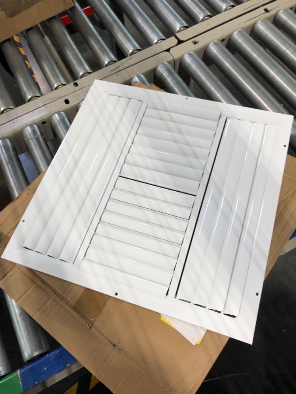 Photo 3 of 16"w X 16"h 4-Way Aluminum Curved Blade Adjustable Air Supply HVAC Diffuser - Full Control Vertical/Horizontal Airflow Direction - Vent Duct Cover [Outer Dimensions: 17.65"w X 17.65"h] 16 x 16