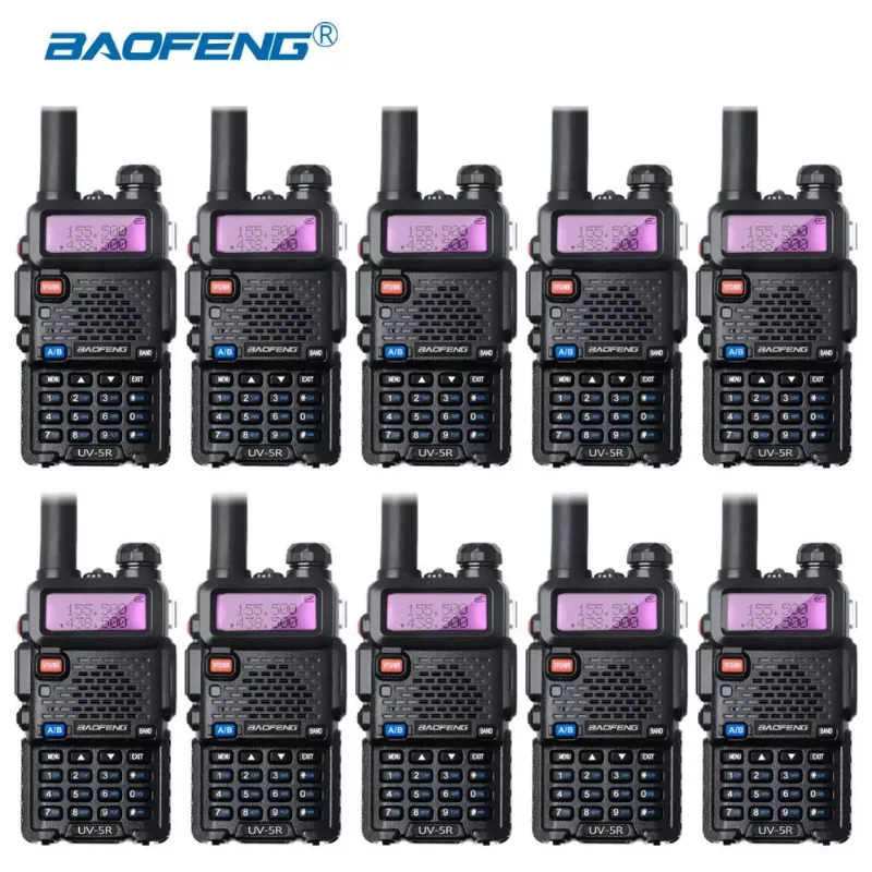 Photo 1 of 10-pcs Baofeng UV-5R VHF/UHF Two Way Ham Radio Walkie Talkies
