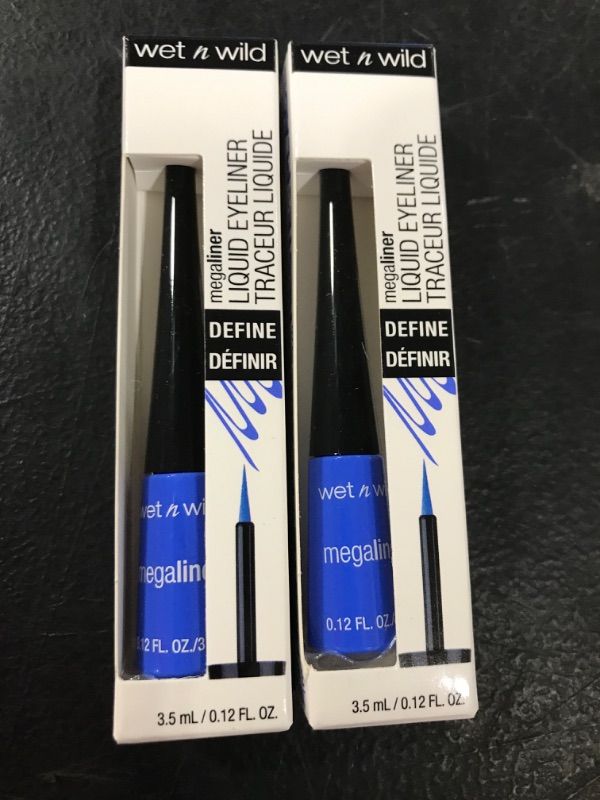 Photo 2 of 2 Pack Wet n Wild MegaLiner Liquid Eyeliner 873A Voltage Blue