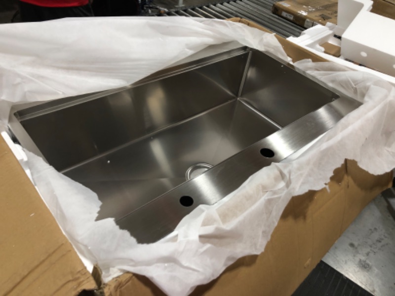 Photo 3 of 36 Inch Drop In Farmhouse Kitchen Sink Workstation-Hovheir 36x22 Inch Drop In Topmount Farmhouse Sink Workstation Sink 16 Gauge Single Bowl Stainless Steel Farmhouse Sink Apron Front Sink Farmer Sink 36"x22"x10" Drop In Stainless Steel