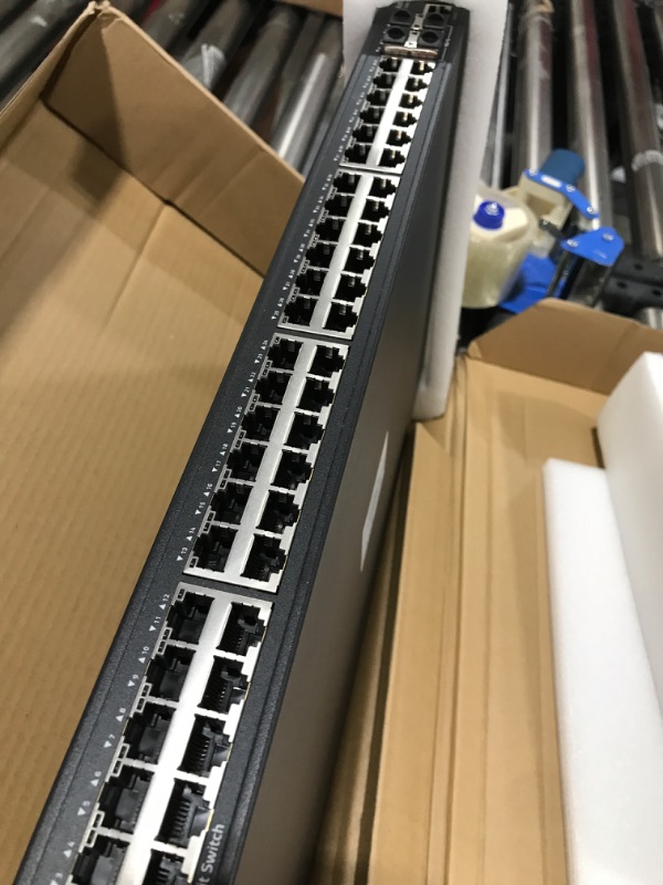 Photo 5 of MokerLink 48 Port Gigabit Managed Switch, 48 Port GE, 4x10G SFP+, 1 Console Port, 1 USB Port, L3 Smart Managed, Rackmount , DHCP QoS Vlan IGMP and Static Routing 48xGE + 4x10G(Managed)