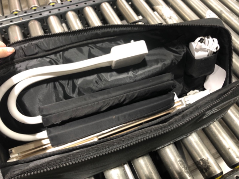 Photo 1 of GLAMCOR Revolution X Portable LED Lighting Kit for Beauty and Skincare | HD 5600K Lighting | Dual-Length arms for Precise Positioning (White/Gold)