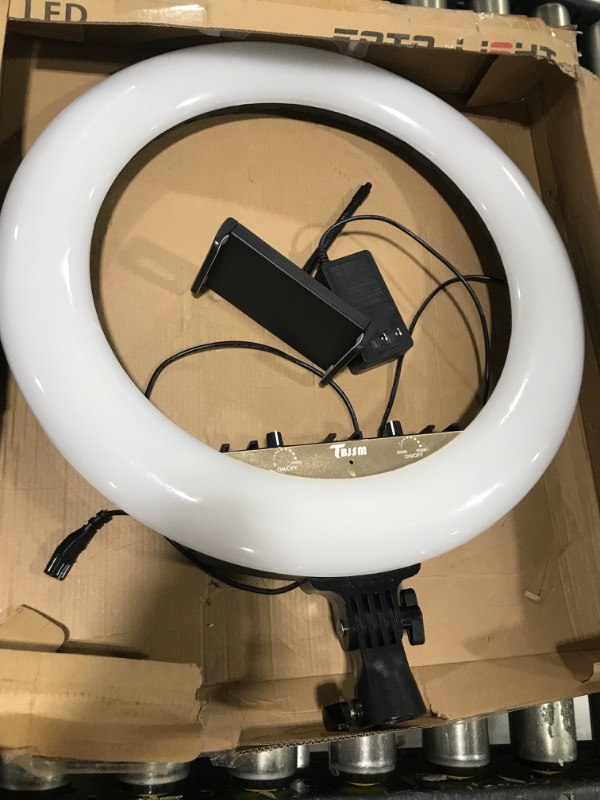 Photo 2 of 18 inch LED Ring Light - Dimmable Makeup Selfie Ring Light for Studio Portrait 